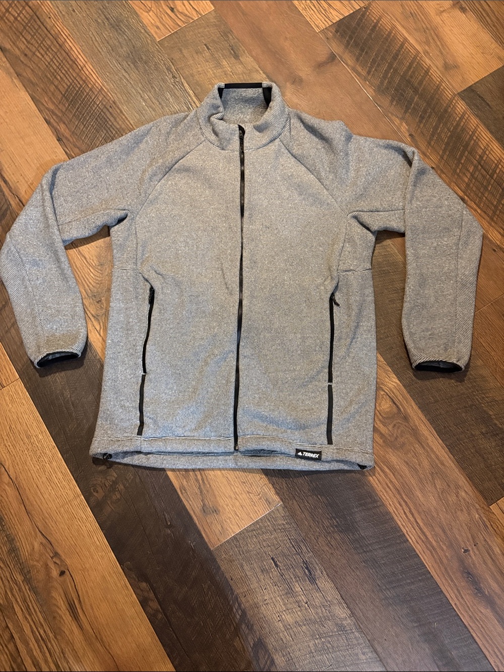 adidas Light Gray Full-Zip Performance Jacket
